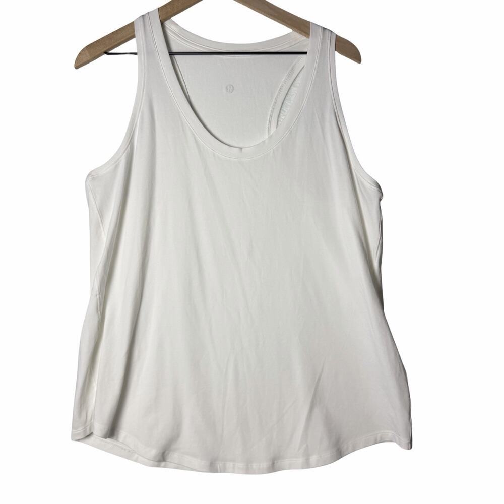 Lululemon Love Tank Racerback White Scoop Neck Stretch Women's Size 14